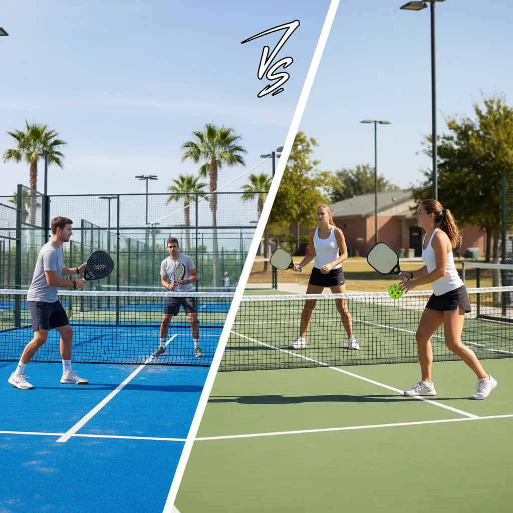 Bagaimana perbedaan antara padel dan pickleball