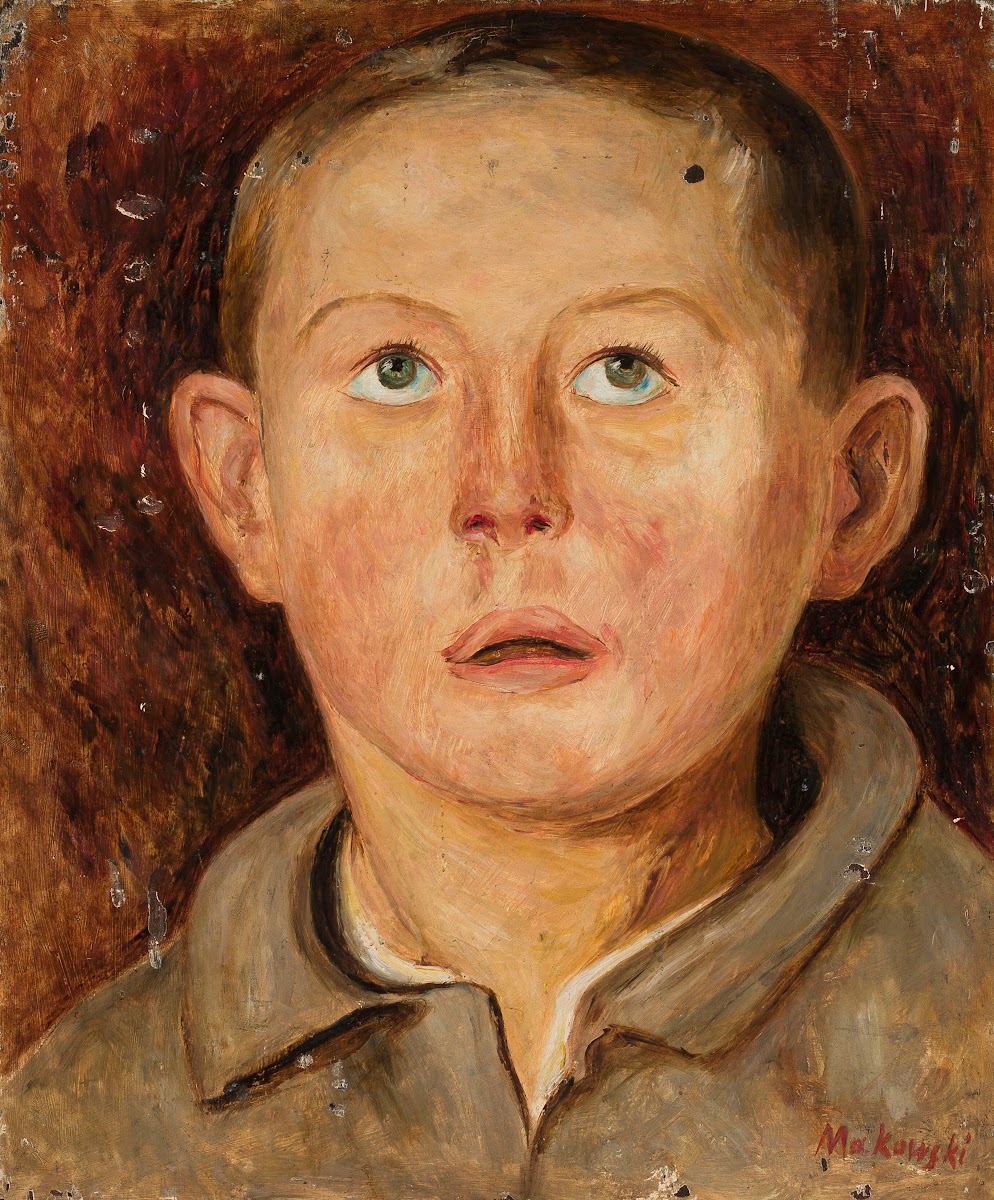 Head of a boy in an unbuttoned collar 1919