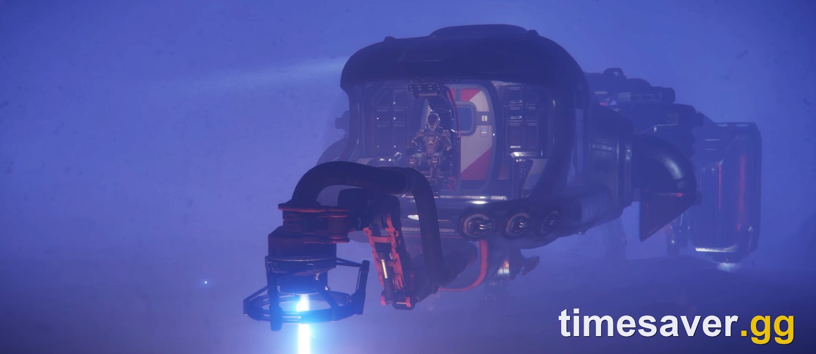 Star Citizen ship mining — a MISC Prospector firing its mining head over a planet surface