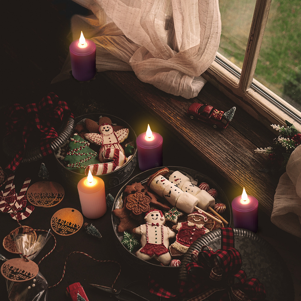 LED Pillar Candles with Remote Control and Timer