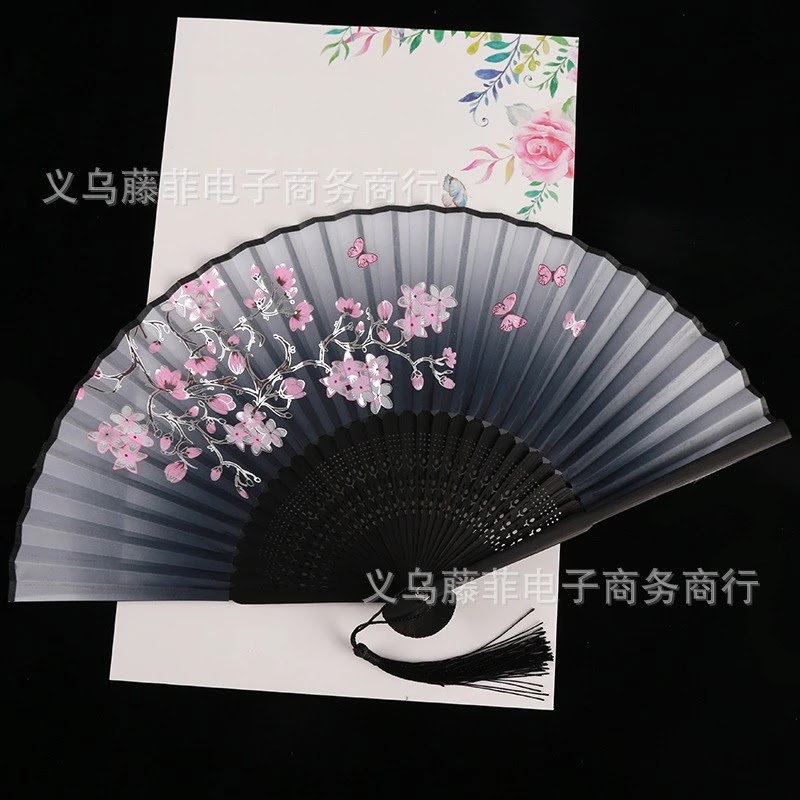 Quạt Cổ Trang Vải Lụa | Phong Cách Cổ Điển Xinh Xắn 6