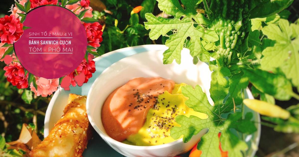 Sinh tố 2 màu 4 vị
Bánh sandwich cuộn tôm phô mai