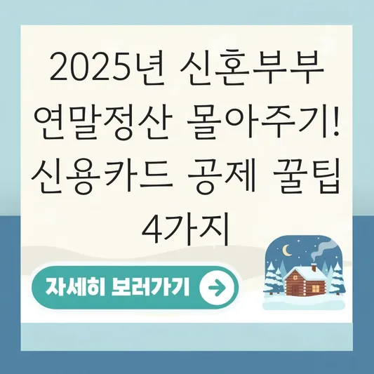 신혼부부 연말정산 시 신용카드 사용액 및 의료비·교육비 공제 누구에게 몰아주어야 유리할까 대표 이미지