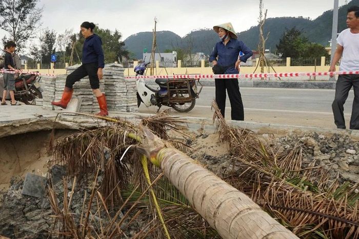 Bờ kè dự án trăm tỷ bị sụt lún nguy cơ lan rộng trước mùa du lịch - Báo Tiền Phong