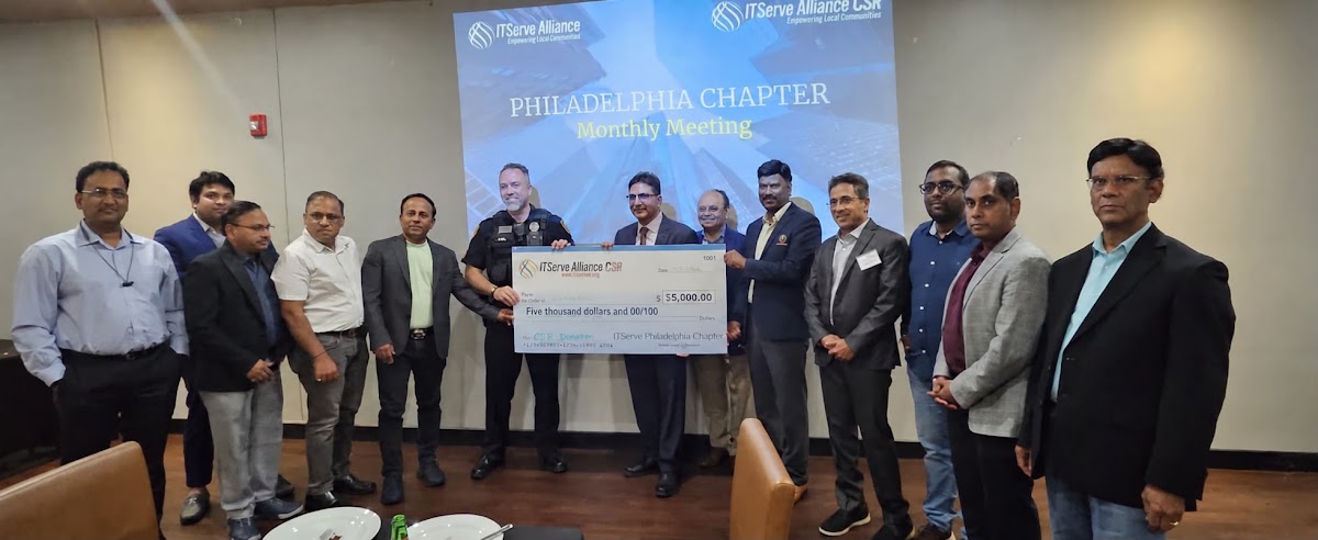 ITServe Alliance Philadelphia Chapter CSR Activity Check Donationton Police Department