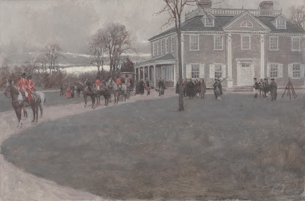 Lady Washingtons Arrival At Headquarters Cambridge 1775 Ca 18901896