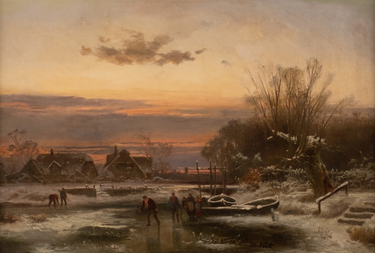 Enjoyment at a winter evening