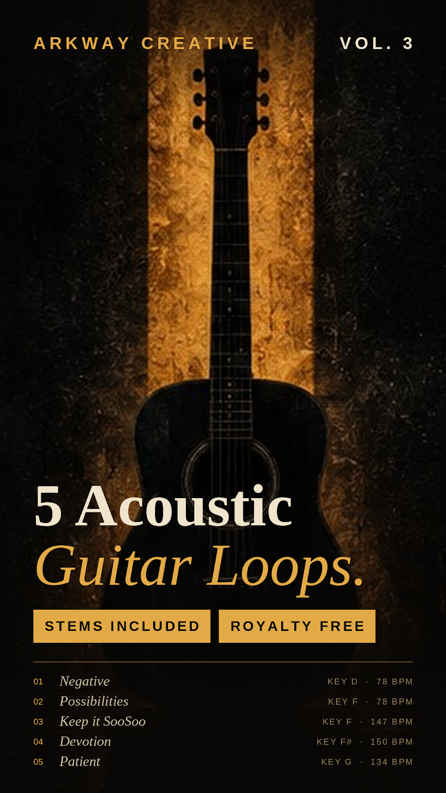 ArkWay Acoustic Guitar Loops Vol. 3 Cover Artwork