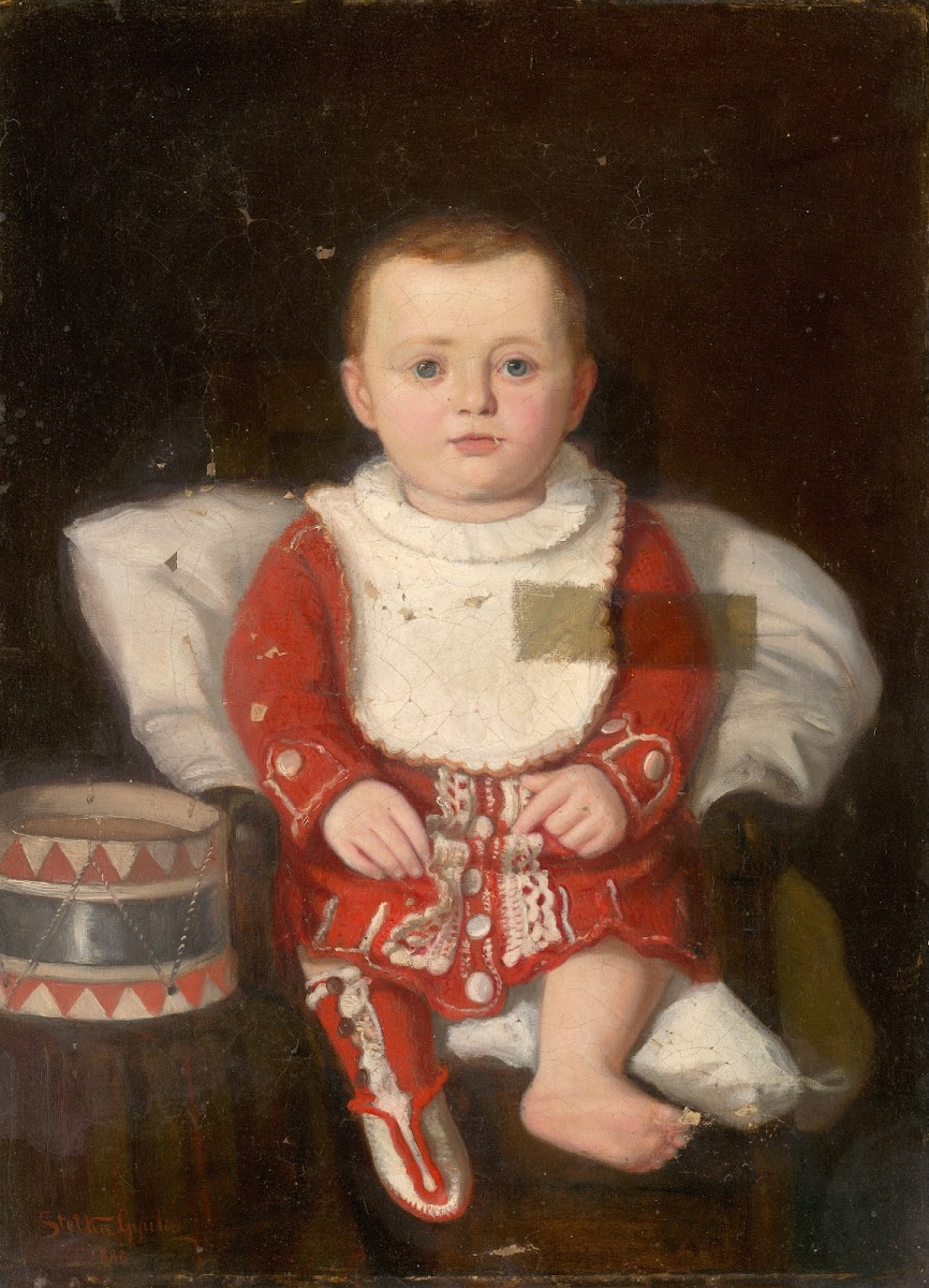 Portrait of a Child with a Drum 1880