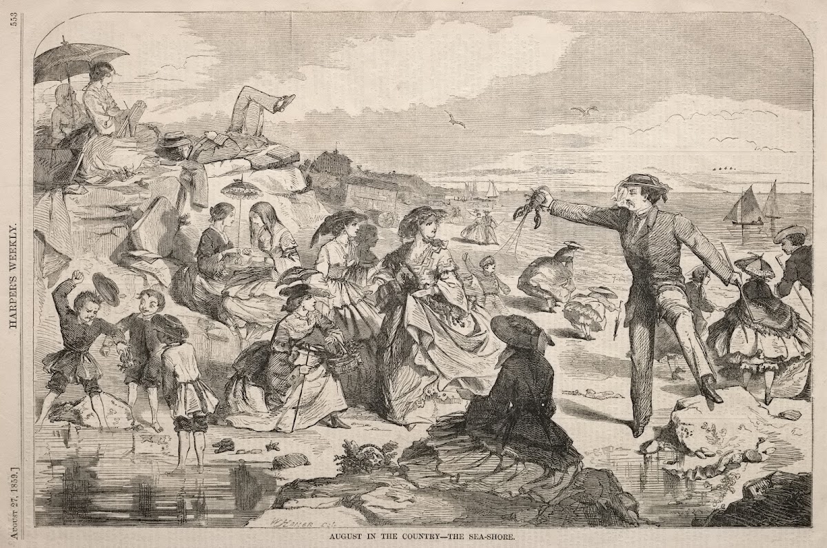 August in the Country  The Seashore 1859