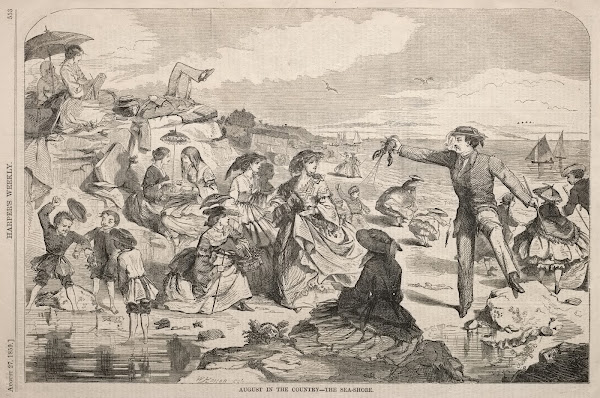 August in the Country  The Seashore 1859