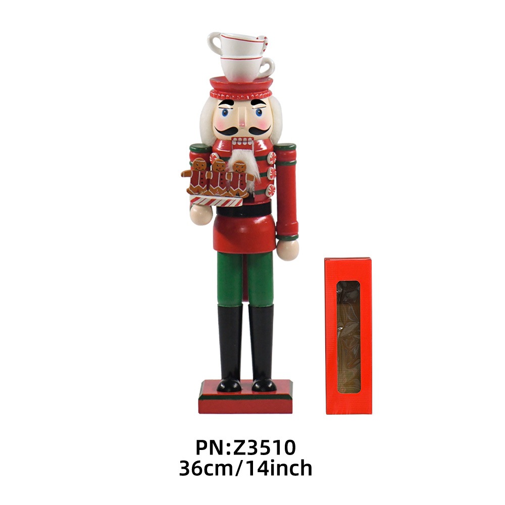 Klassischer Nussknacker-Soldat aus Holz, 35 cm