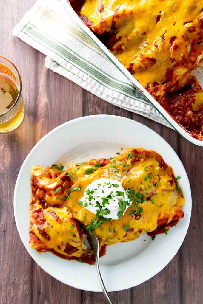 Green Chili Chicken Enchiladas