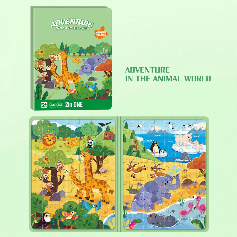 Holz-Puzzle-Set Little Explorer, 6 Motive
