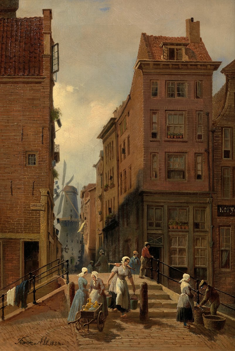 Straße in Amsterdam 1854