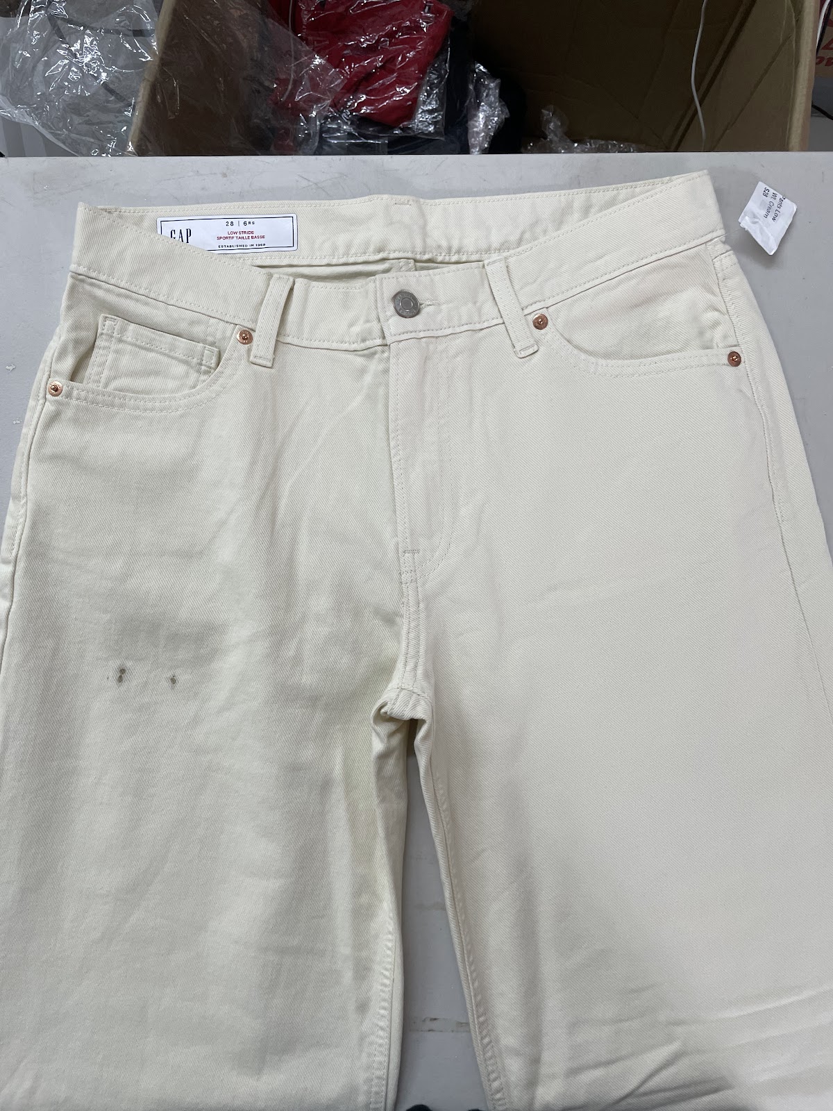 Gap Pants Chino WL Low Stride Cream S28 #0639