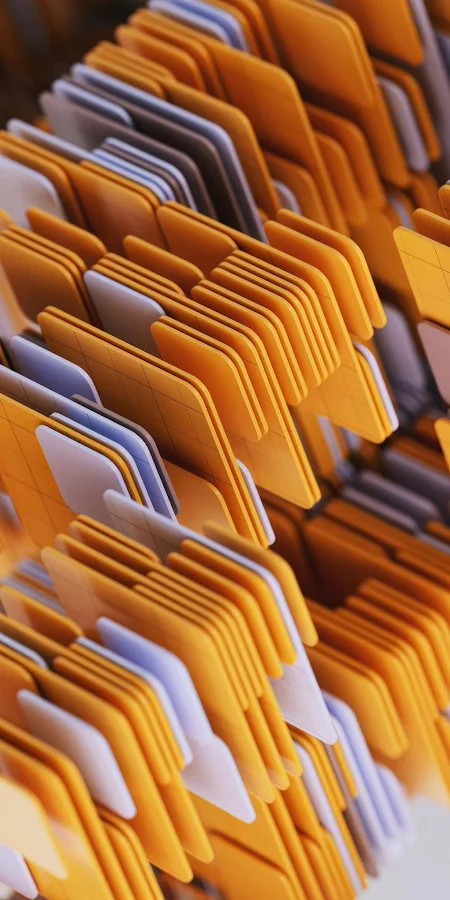 Organized Orange Office Folders iPhone Phone Wallpaper
