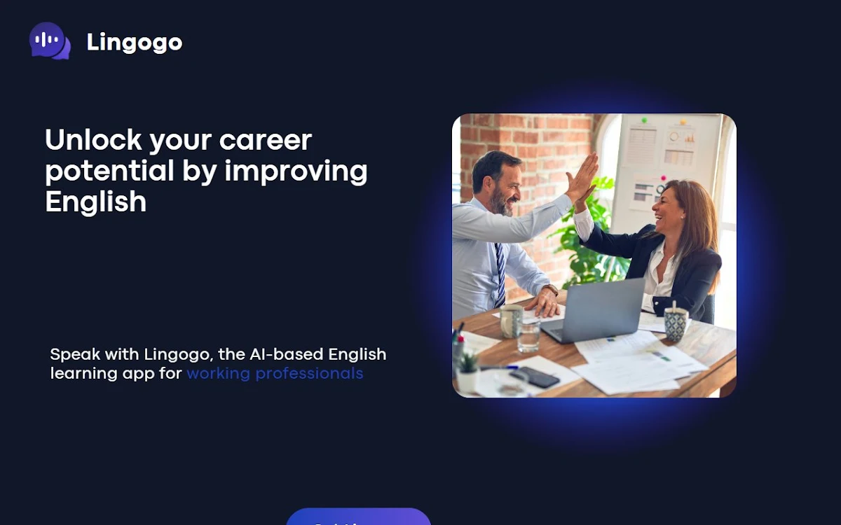 Captura de Lingogo - AI tutor to practice English