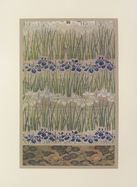 Iris bleus et blancs  oiseaux dans les prés 1913
