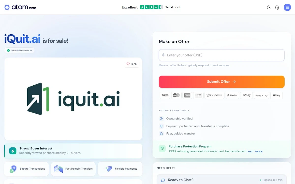 Captura de IQuit.ai