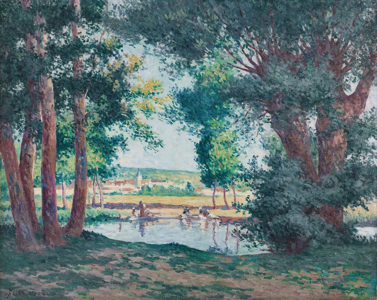 Bessy sur Cure les lavandieres au bord de leau 1906