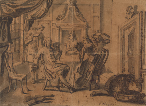 The Card Party between late 1720s to early 1730s