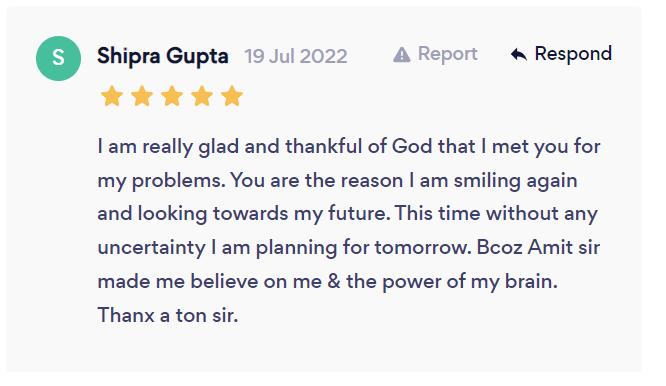 Shipra Gupta testimonial