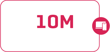 Texto: Mais de um 10M de equipamentos monitorados / Ícone de notebook e celular