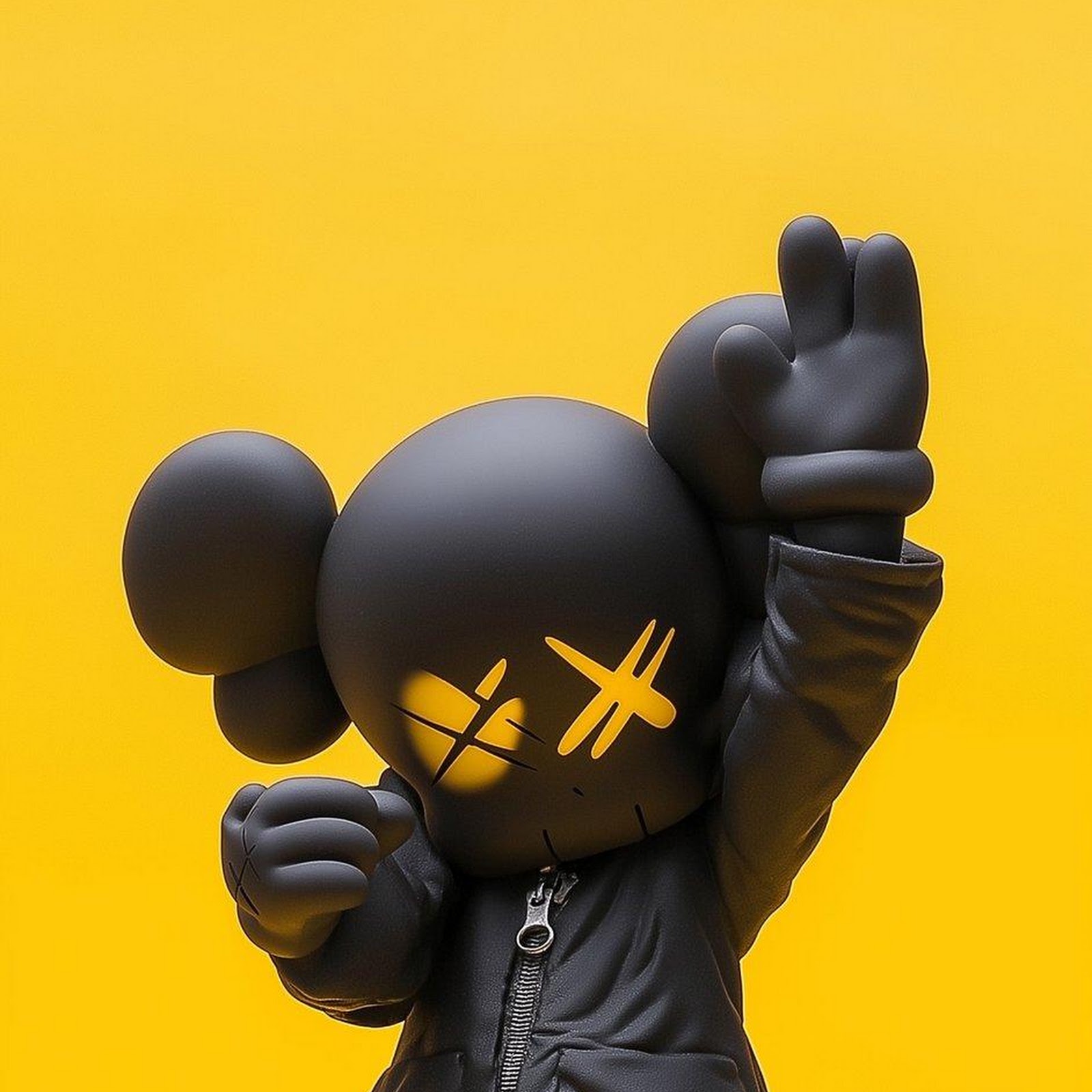 Download Matte Black KAWS Companion Figure iPhone