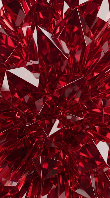Abstract Geometric Pattern of Dark Red Crystals - Free mobile Wallpaper