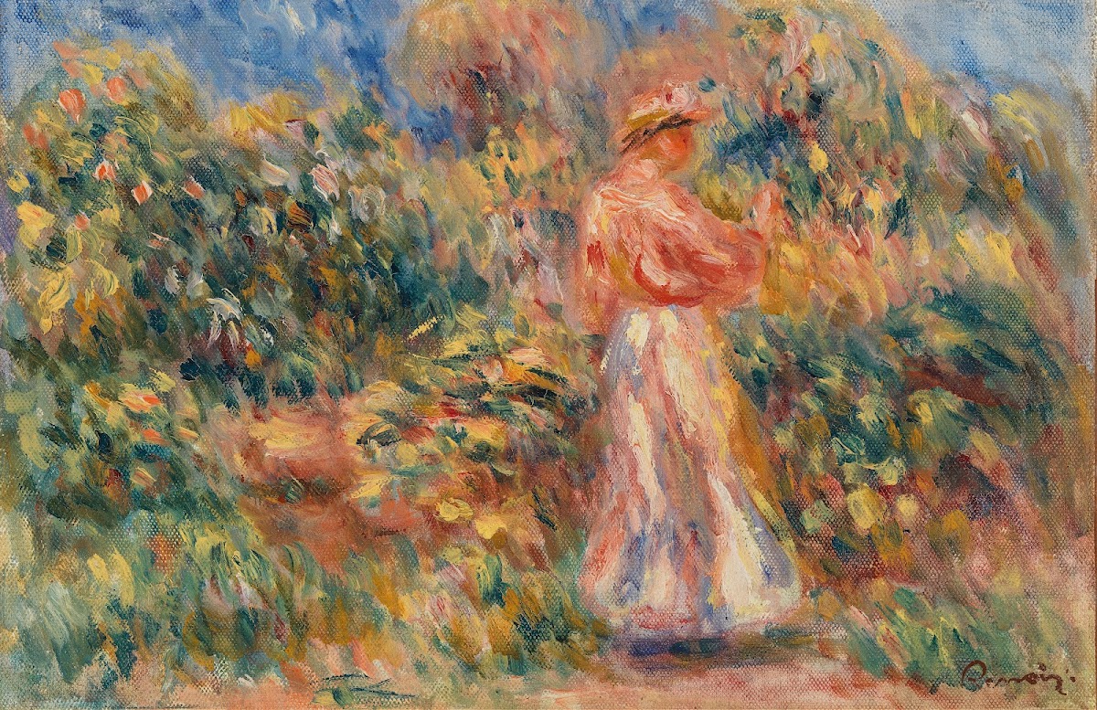 Landscape with Woman in Pink and White Paysage avec femme en rose et blanc 1916