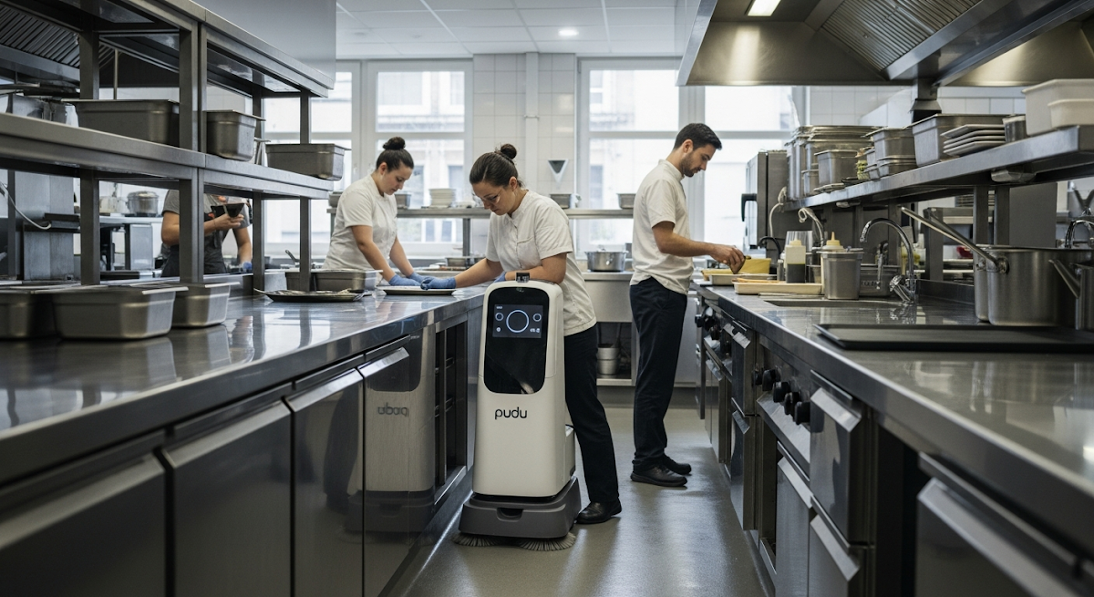 Pudu CC1 Pro Gastronomie: Effizienz in der Bodenreinigung