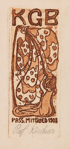 Mitgliedskarte für die passiven Mitglieder der Brücke Prof Kirchner 1908
