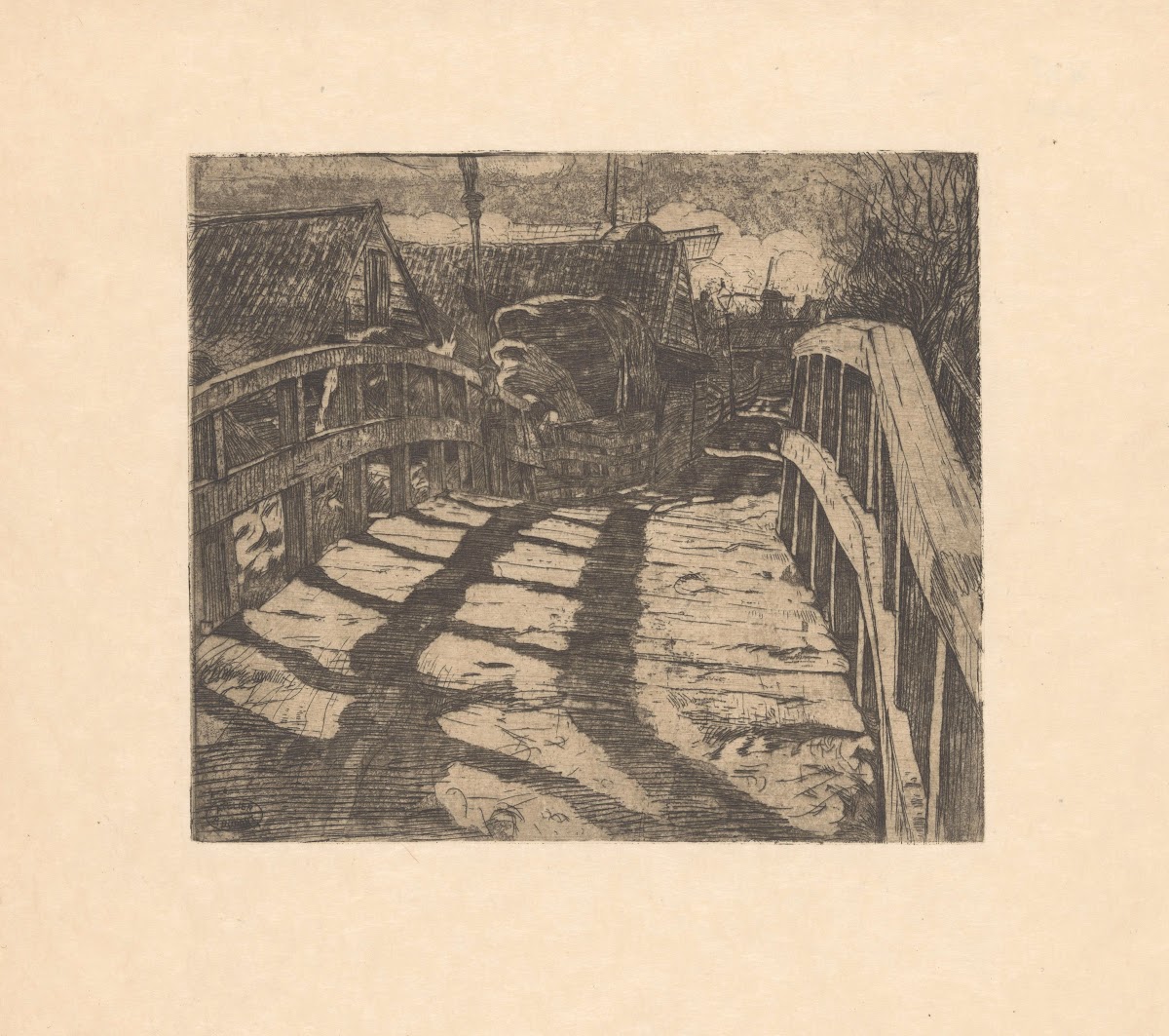 Brug in de Baarsjes in Amsterdam 1895