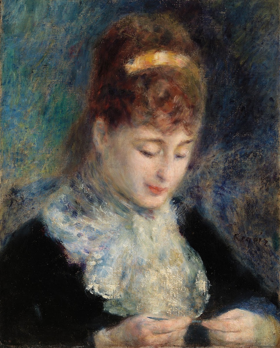 Woman Crocheting Femme faisant du crochet c 1877