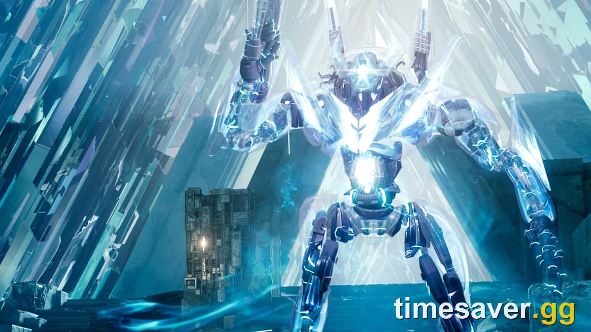 A Vex boss encounter in Destiny 2's Vault of Glass raid — the kind of raid-tier fight Pantheon compresses into a farmable gauntlet