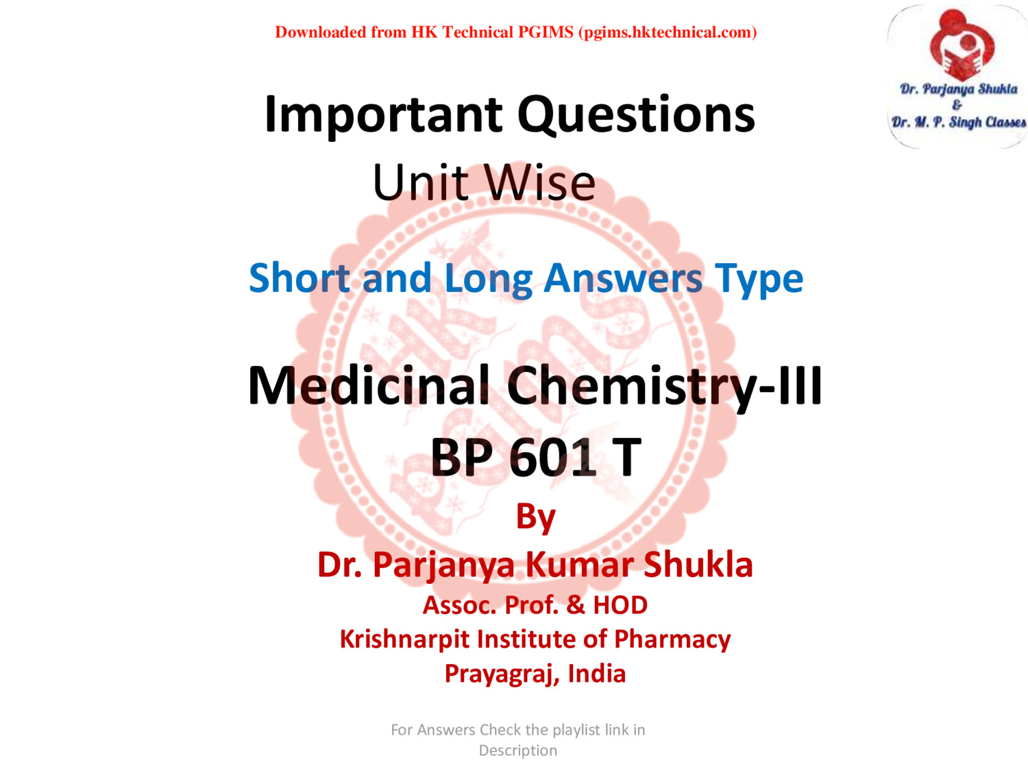 Important question BP 601T 6th Semester B.Pharmacy ,BP601T Medicinal chemistry III,BPharmacy,Handwritten Notes,BPharm 6th Semester,Important Exam Notes,