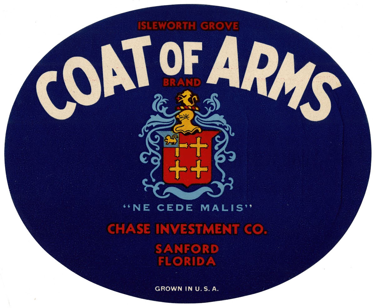 Coat of Arms Brand Produce Label 1930 1950