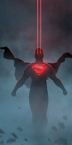 Superman Ray Eye 4K Wallpaper Background