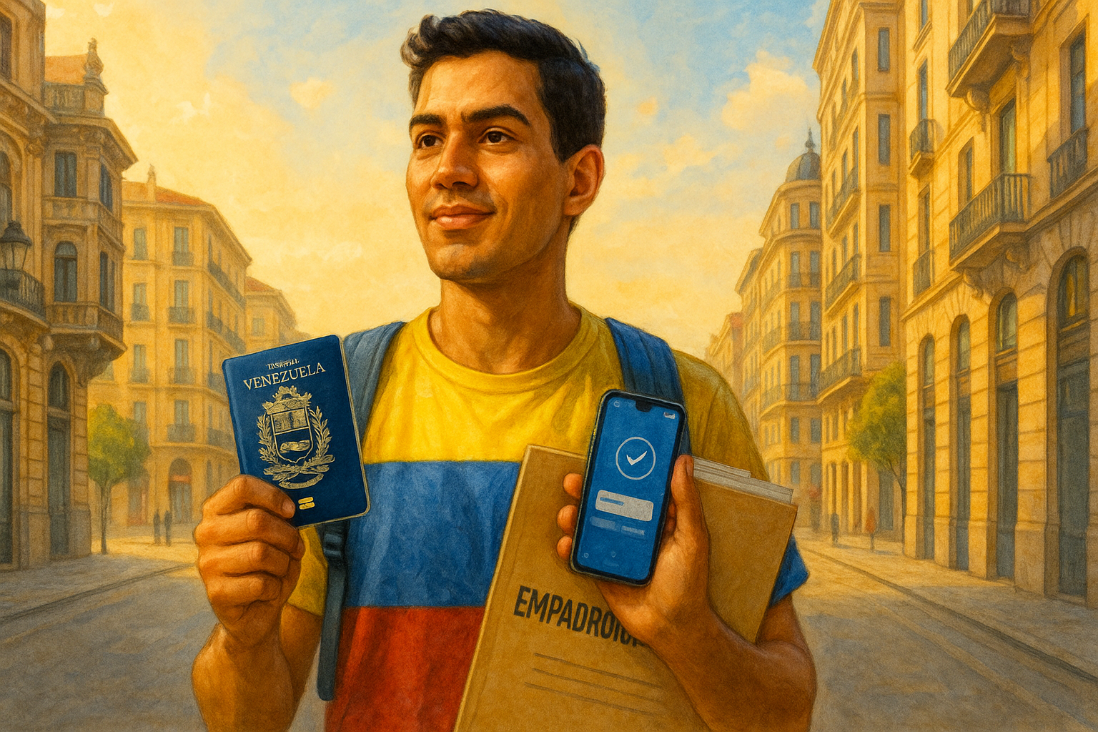 venezolano en España con documentos y app bancaria, apertura de cuenta sin NIE