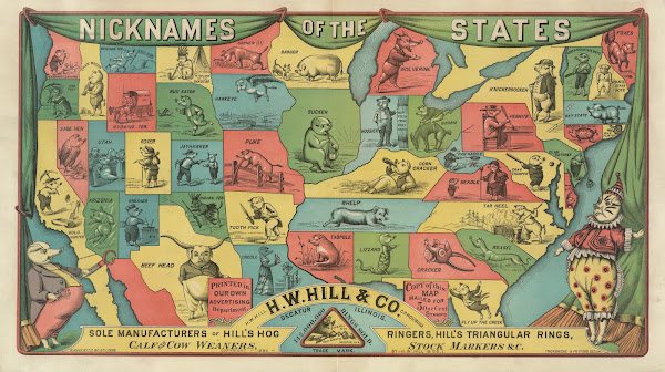 Nicknames of the states HW Hill  Co Decatur Illinois sole manufacturer of Hills