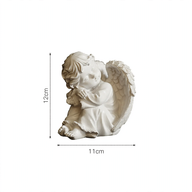 Miniature Angel Figure Made of Resin, Desk Decoration