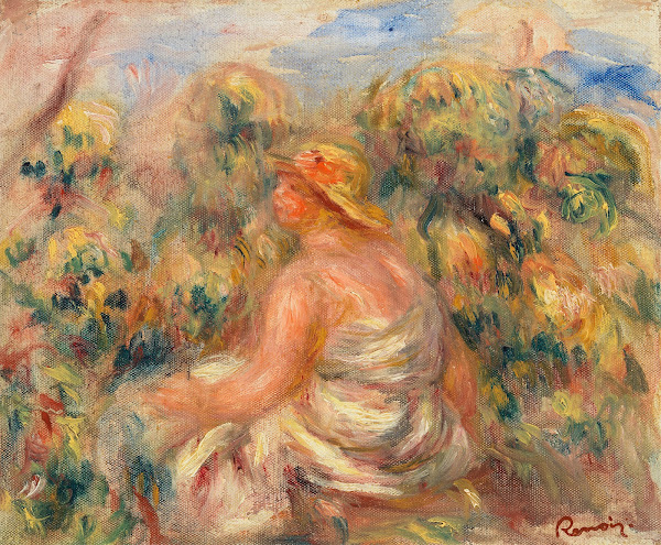 Woman with Hat in a Landscape Femme avec chapeau dans un paysage c 1918