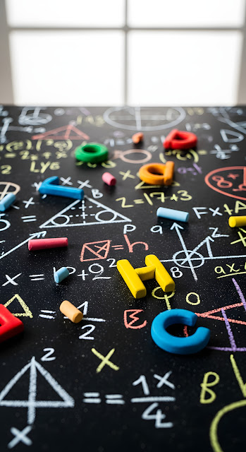 Abstract Mathematics Chalkboard Equations and Letters - Free mobile Wallpaper