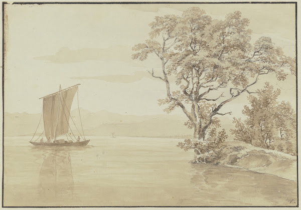 Segelboot auf dem Bodensee bei Mainau 1818