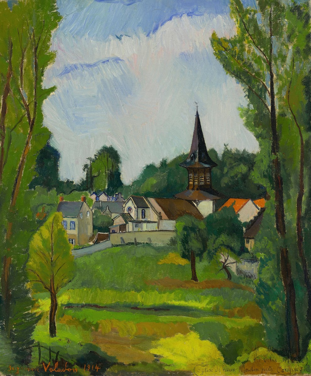 Eglise de vieux moulin près Compiègne Oise 1914