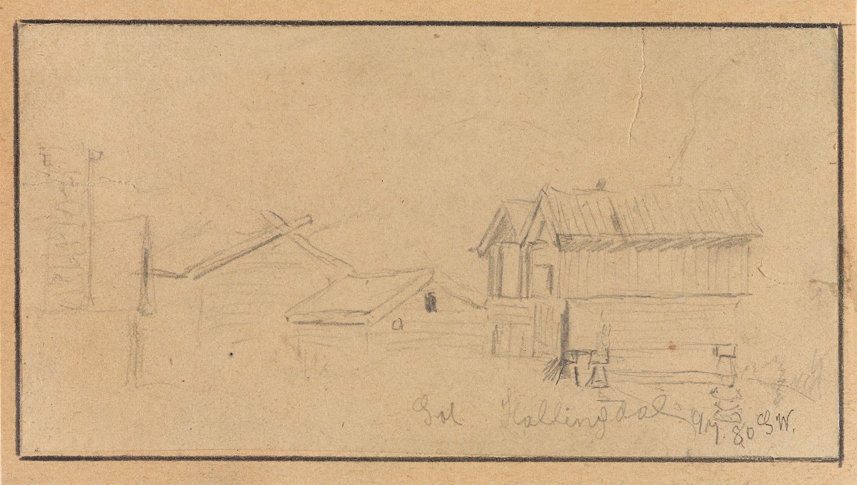 Farm Yard Gol in Hallingdal 1880