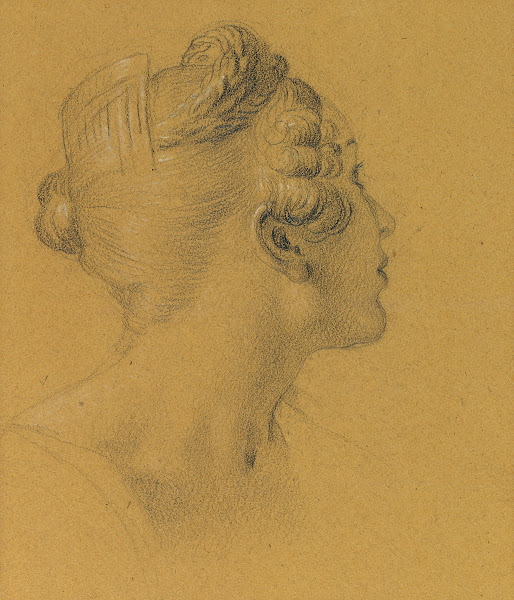 Weibliche Studie zu den Wandgemälden in der Hofburg before 1828