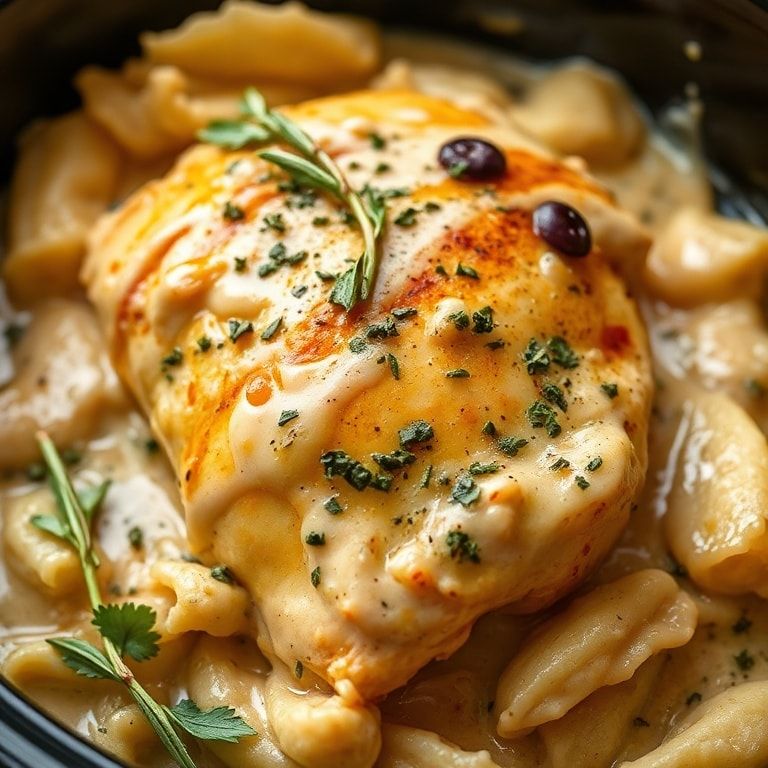 Creamy Crockpot Olive Garden Chicken for Easy Dinner: Quick & Homemade Comfort finished