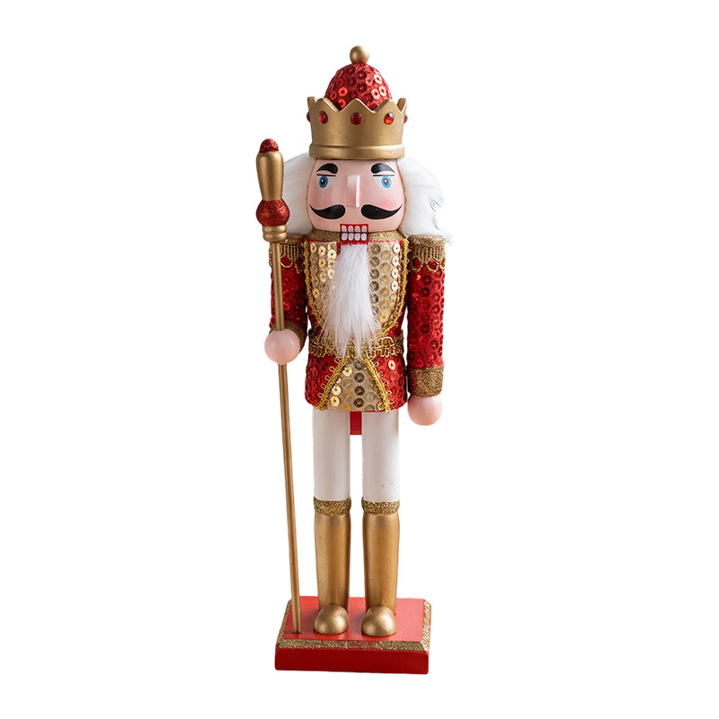 Holz-Nussknacker Figur, König oder Bär, 30 cm